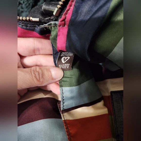 Coach Poppy Black Shimmer Convertible Crossbody - Picture 10 of 16